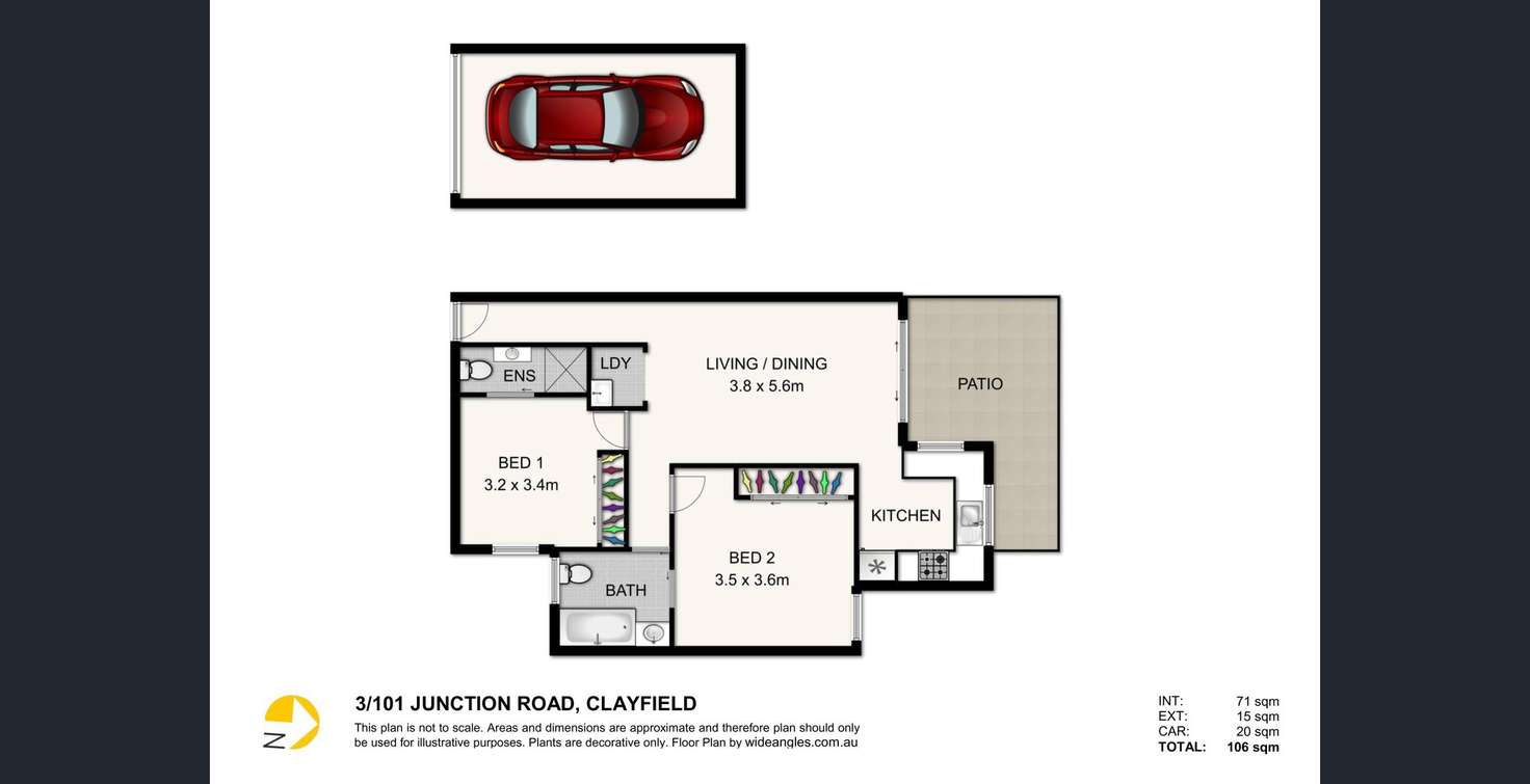 Floorplan of Homely apartment listing, 3/101 Junction Road, Clayfield QLD 4011