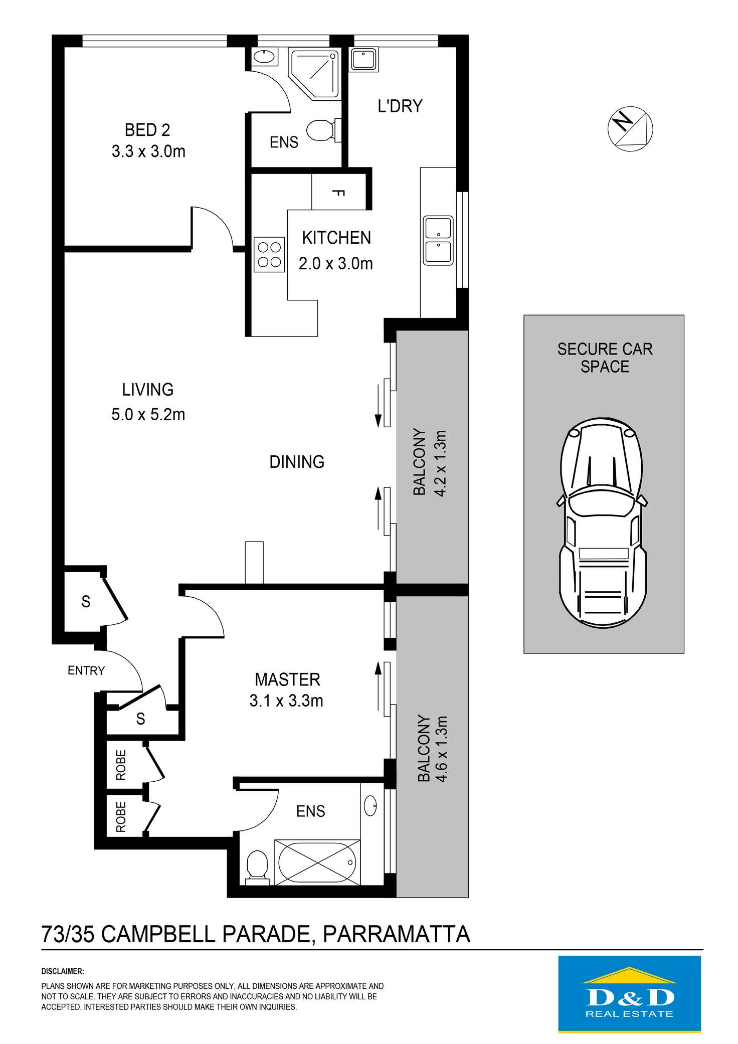 Floorplan of Homely unit listing, 73 / 35 Campbell Street, Parramatta NSW 2150