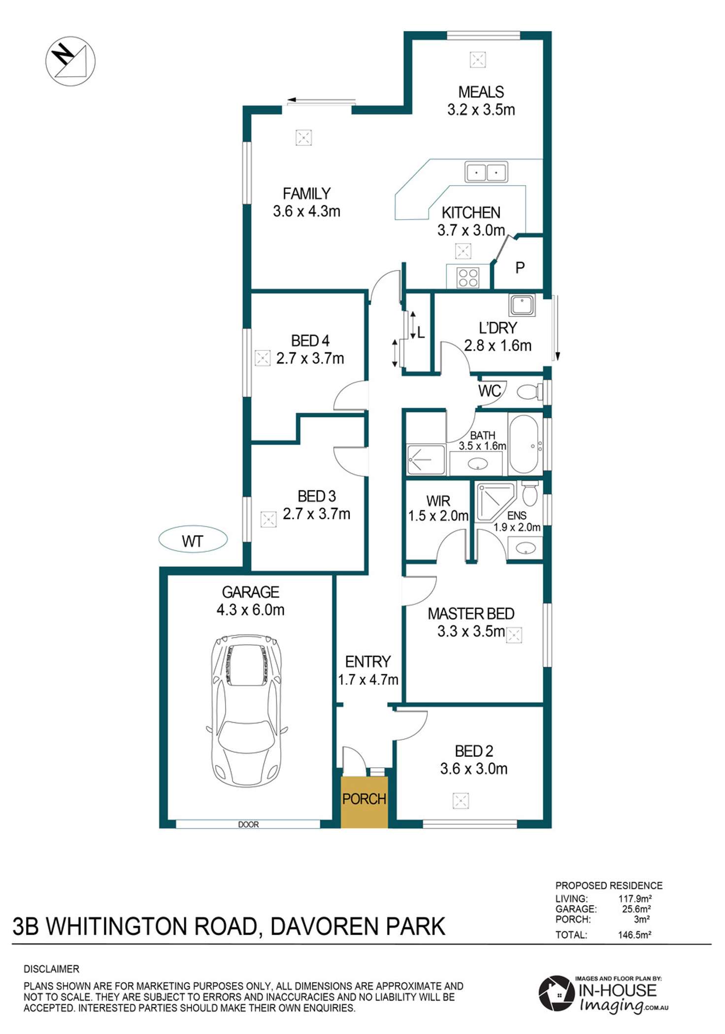 Floorplan of Homely house listing, 3B Whitington Road, Davoren Park SA 5113