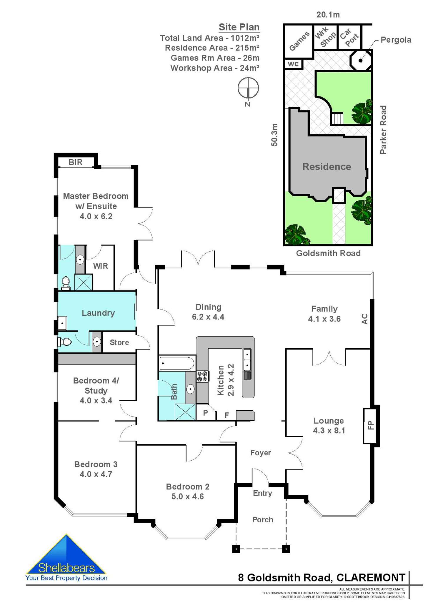 Floorplan of Homely house listing, 8 Goldsmith Road, Claremont WA 6010