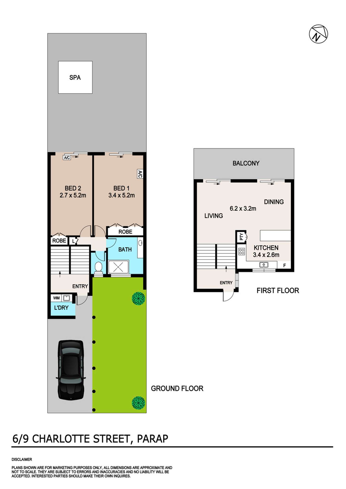 Floorplan of Homely unit listing, 6/9 Charlotte Street, Fannie Bay NT 820