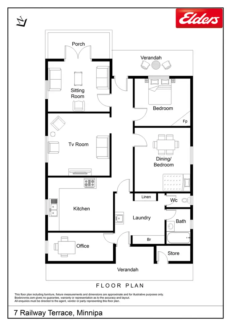 Floorplan of Homely house listing, 7 Railway Terrace, Minnipa SA 5654