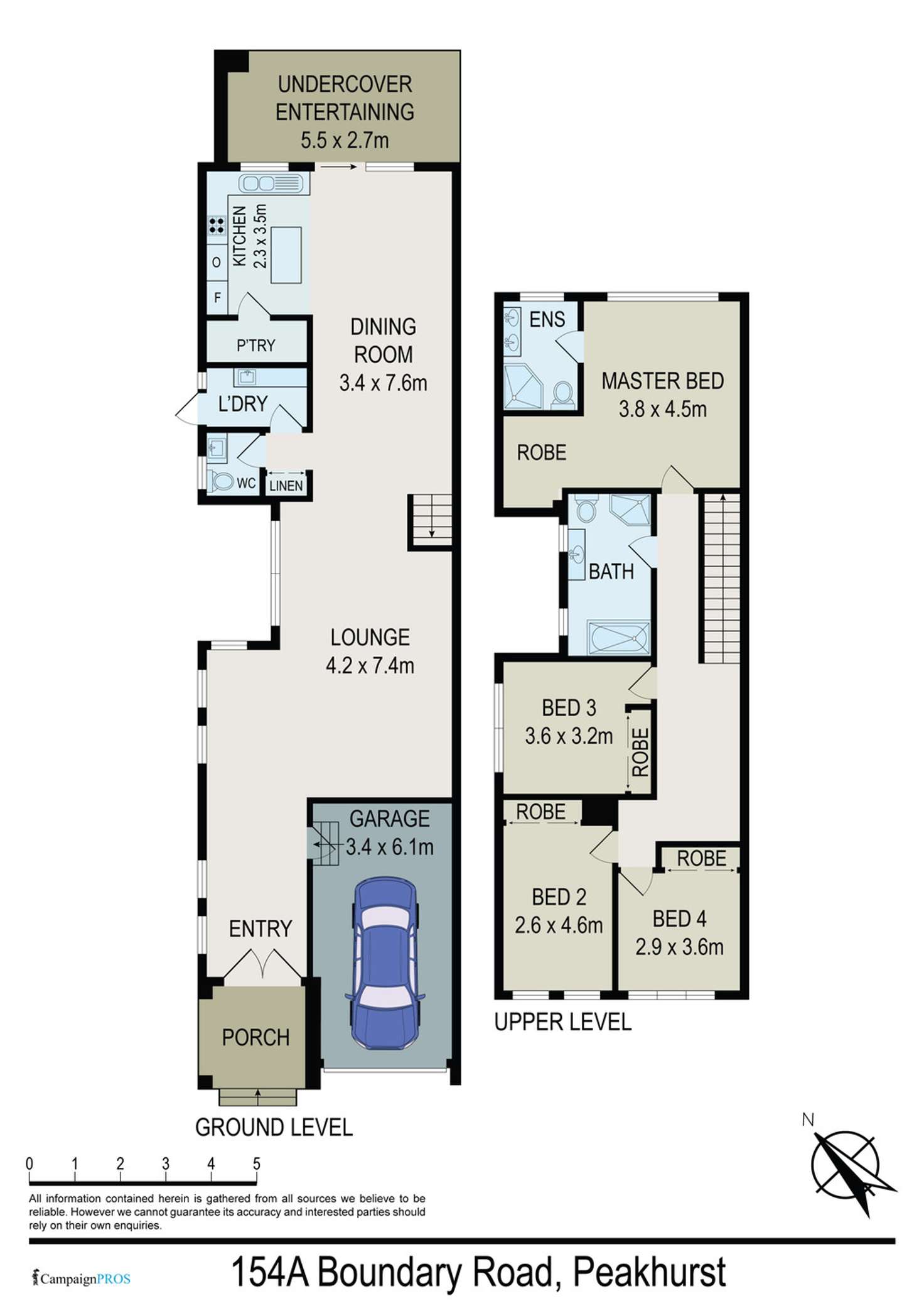 Floorplan of Homely semiDetached listing, 154a Boundary Road, Peakhurst NSW 2210