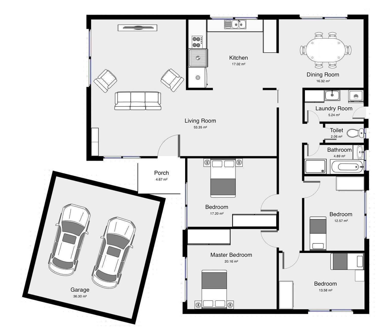 Floorplan of Homely house listing, 93 Ellswood Crescent, Mildura VIC 3500