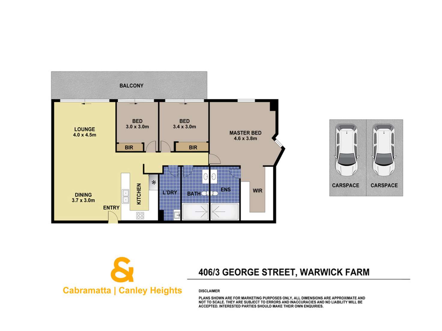 Floorplan of Homely apartment listing, 406/3 GEORGE STREET, Warwick Farm NSW 2170