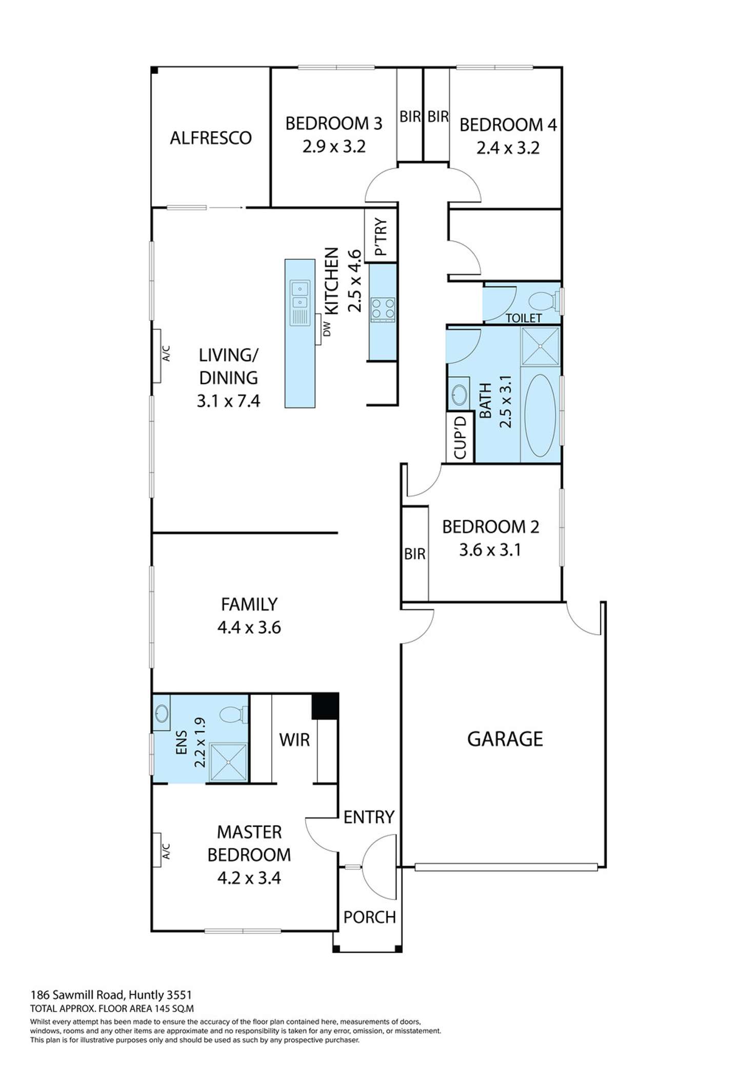 Floorplan of Homely house listing, 186 Sawmill Road, Huntly VIC 3551