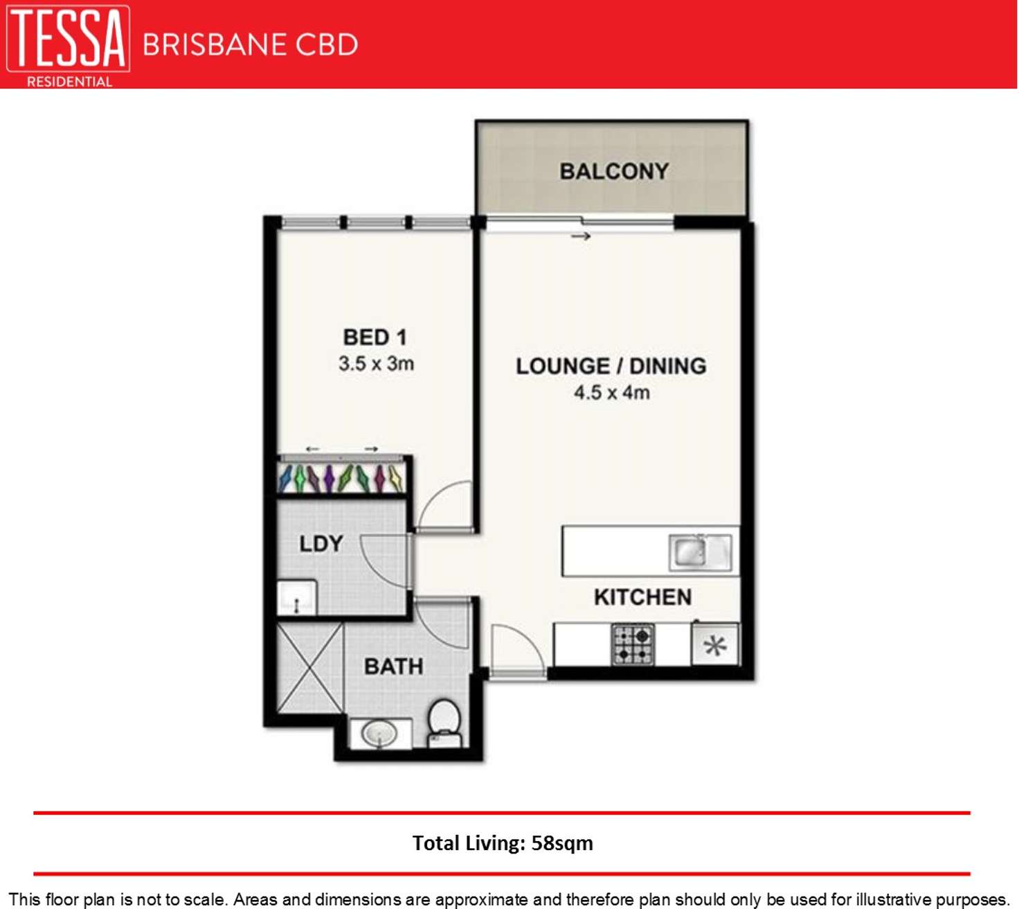 Floorplan of Homely apartment listing, 2406/128 Charlotte Street, Brisbane City QLD 4000