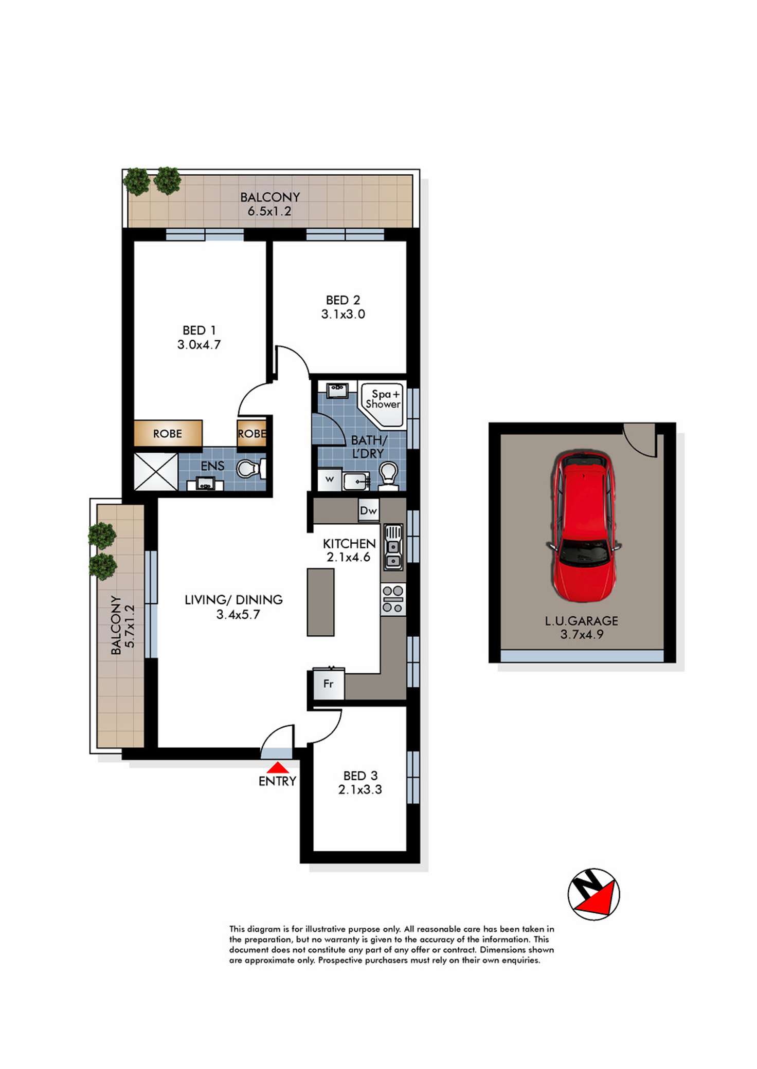 Floorplan of Homely apartment listing, 5/54 Brighton Boulevard, North Bondi NSW 2026