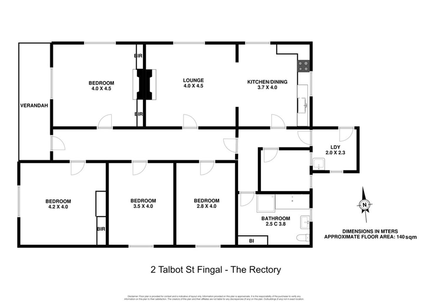 Floorplan of Homely house listing, 2 Talbot Street, Fingal TAS 7214