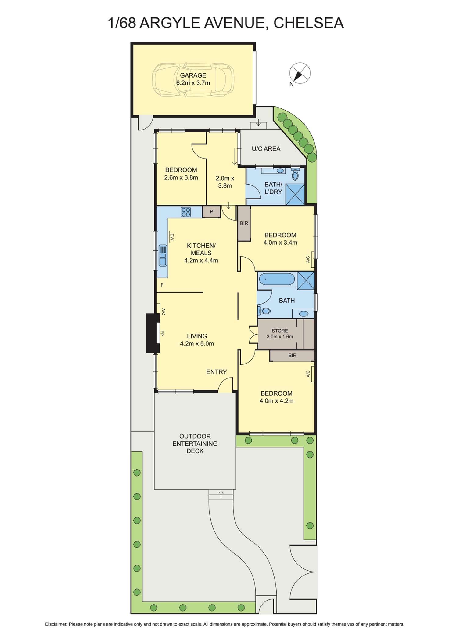 Floorplan of Homely unit listing, 1/68 Argyle Avenue, Chelsea VIC 3196