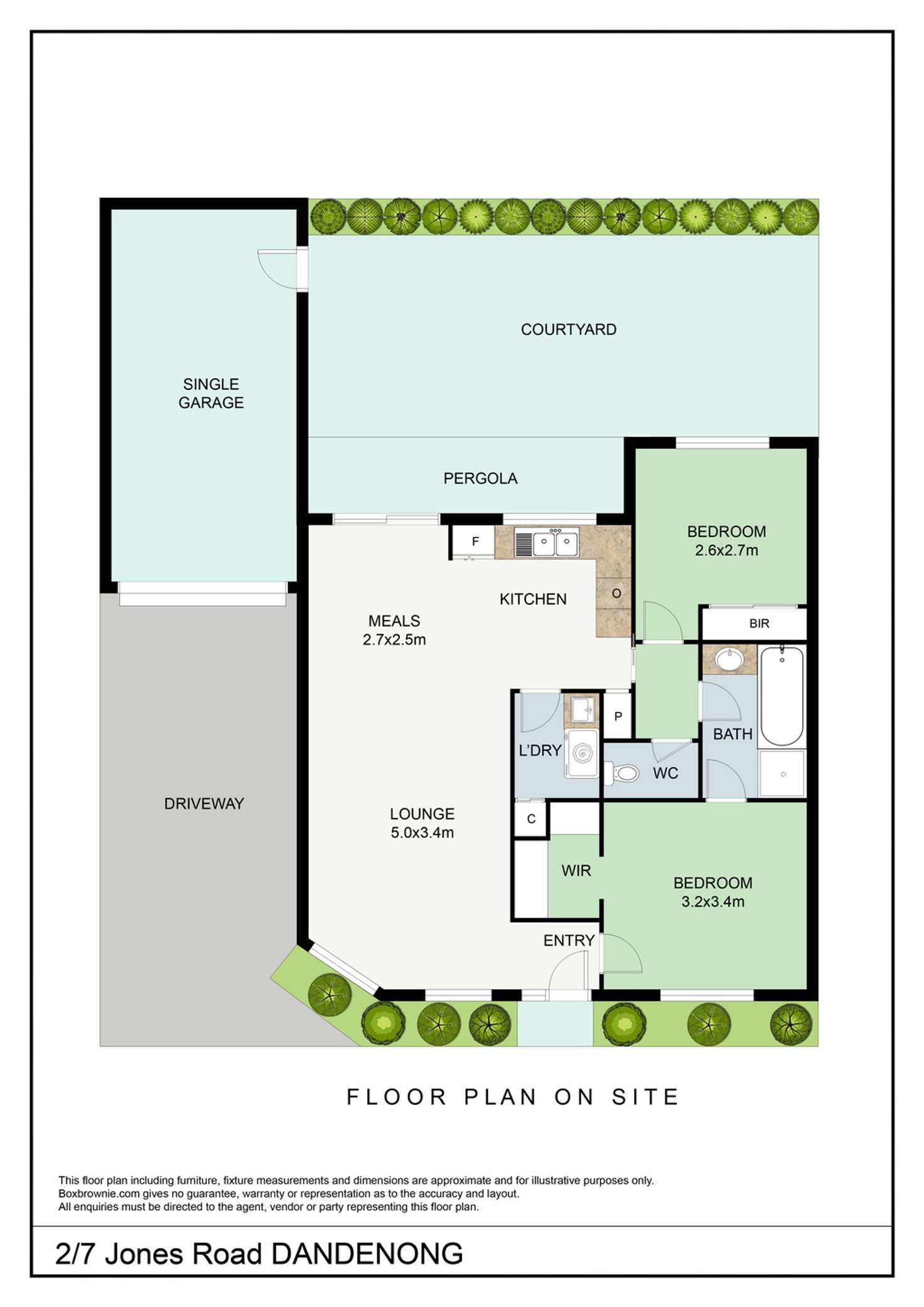 Floorplan of Homely unit listing, 2/7 Jones Road, Dandenong VIC 3175