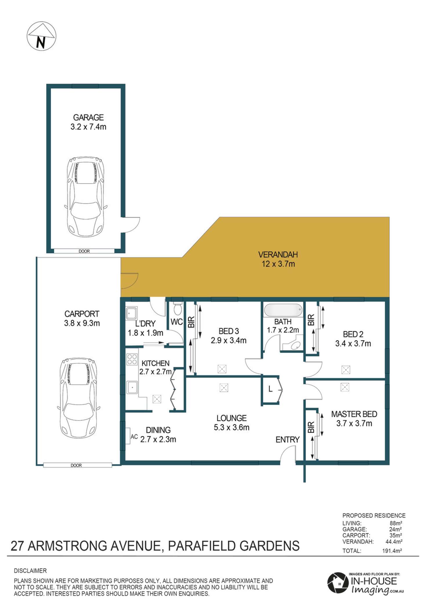 Floorplan of Homely house listing, 27 Armstrong Avenue, Parafield Gardens SA 5107
