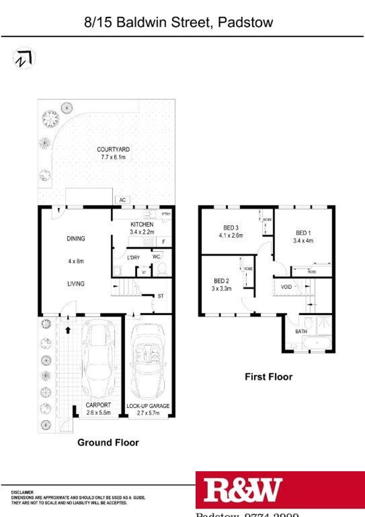 Floorplan of Homely townhouse listing, 8/15 Baldwin Street, Padstow NSW 2211