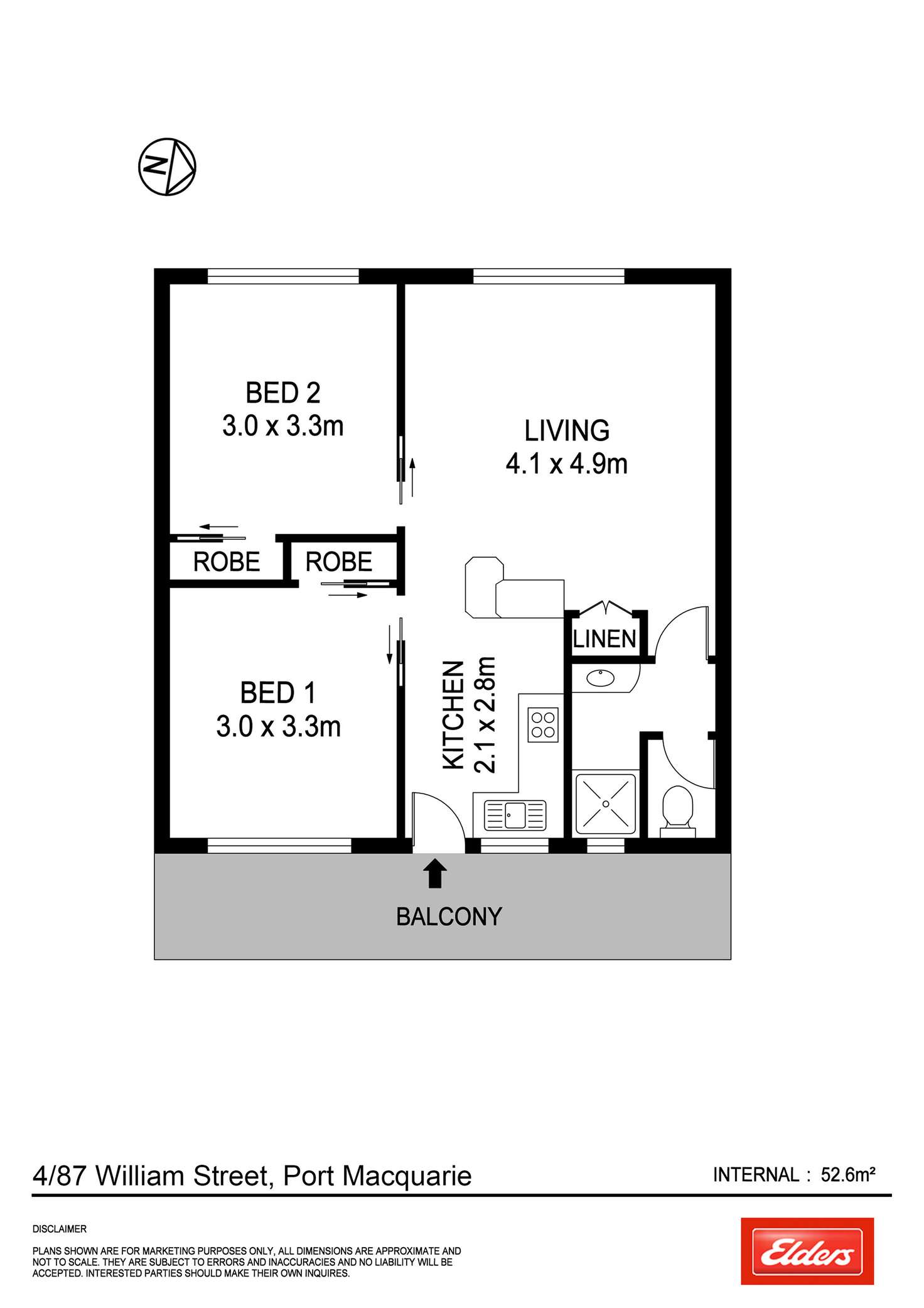 Floorplan of Homely unit listing, 4/87 William Street, Port Macquarie NSW 2444