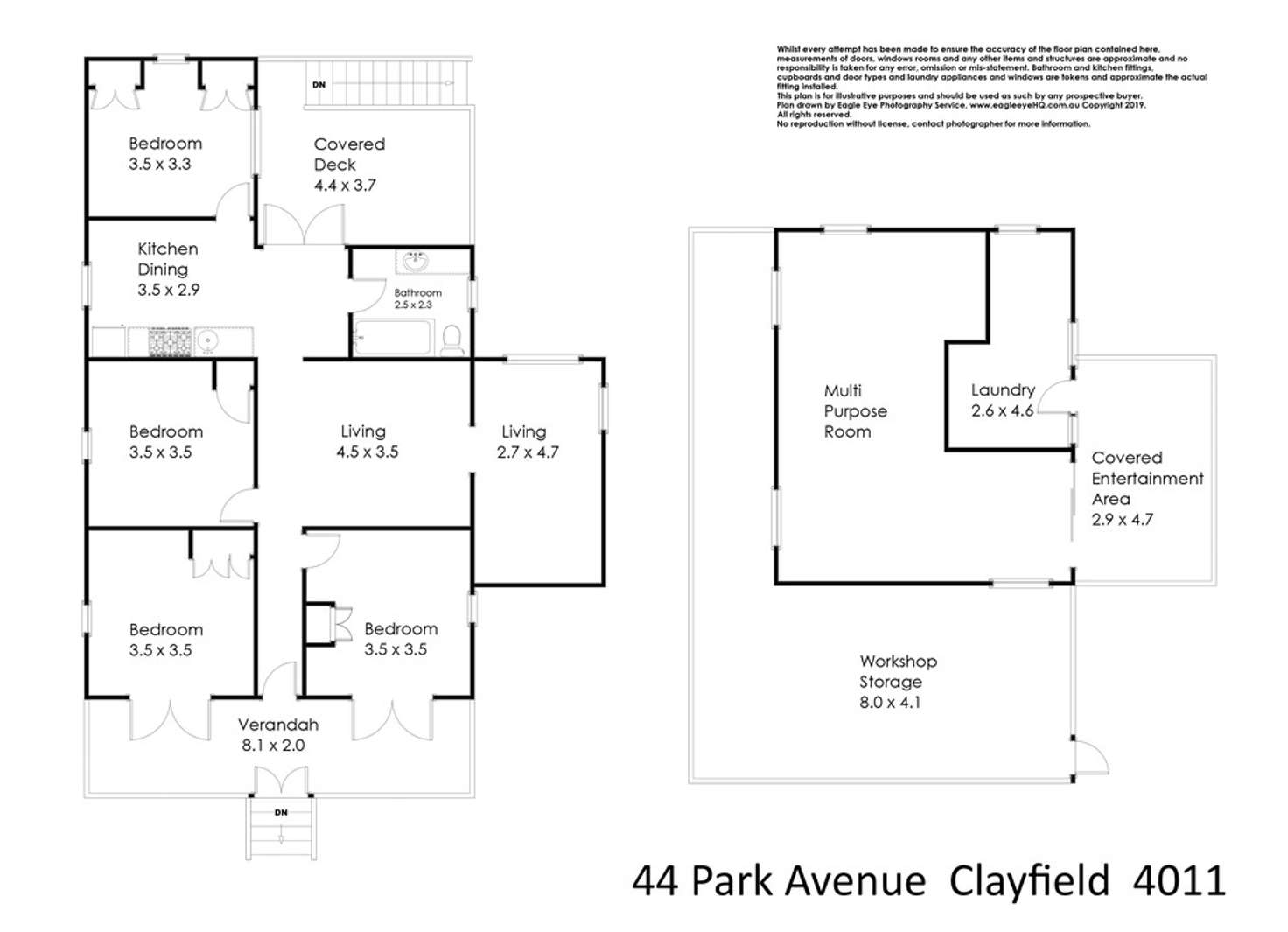 Floorplan of Homely house listing, 44 Park Avenue, Clayfield QLD 4011