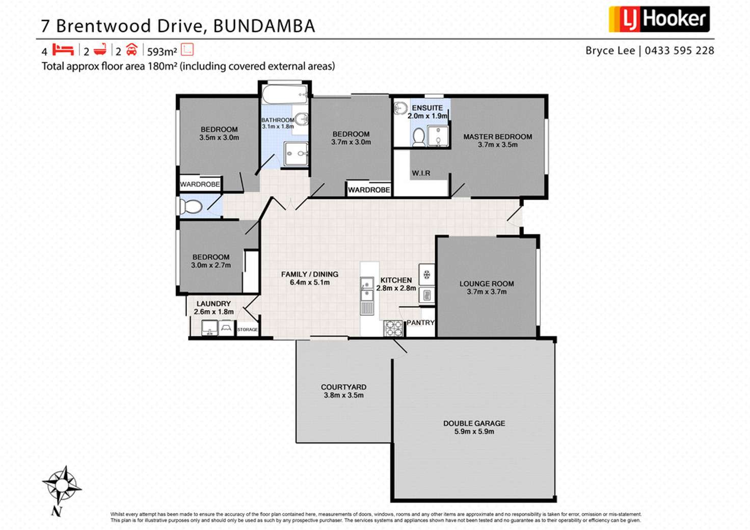 Floorplan of Homely house listing, 7 Brentwood Drive, Bundamba QLD 4304