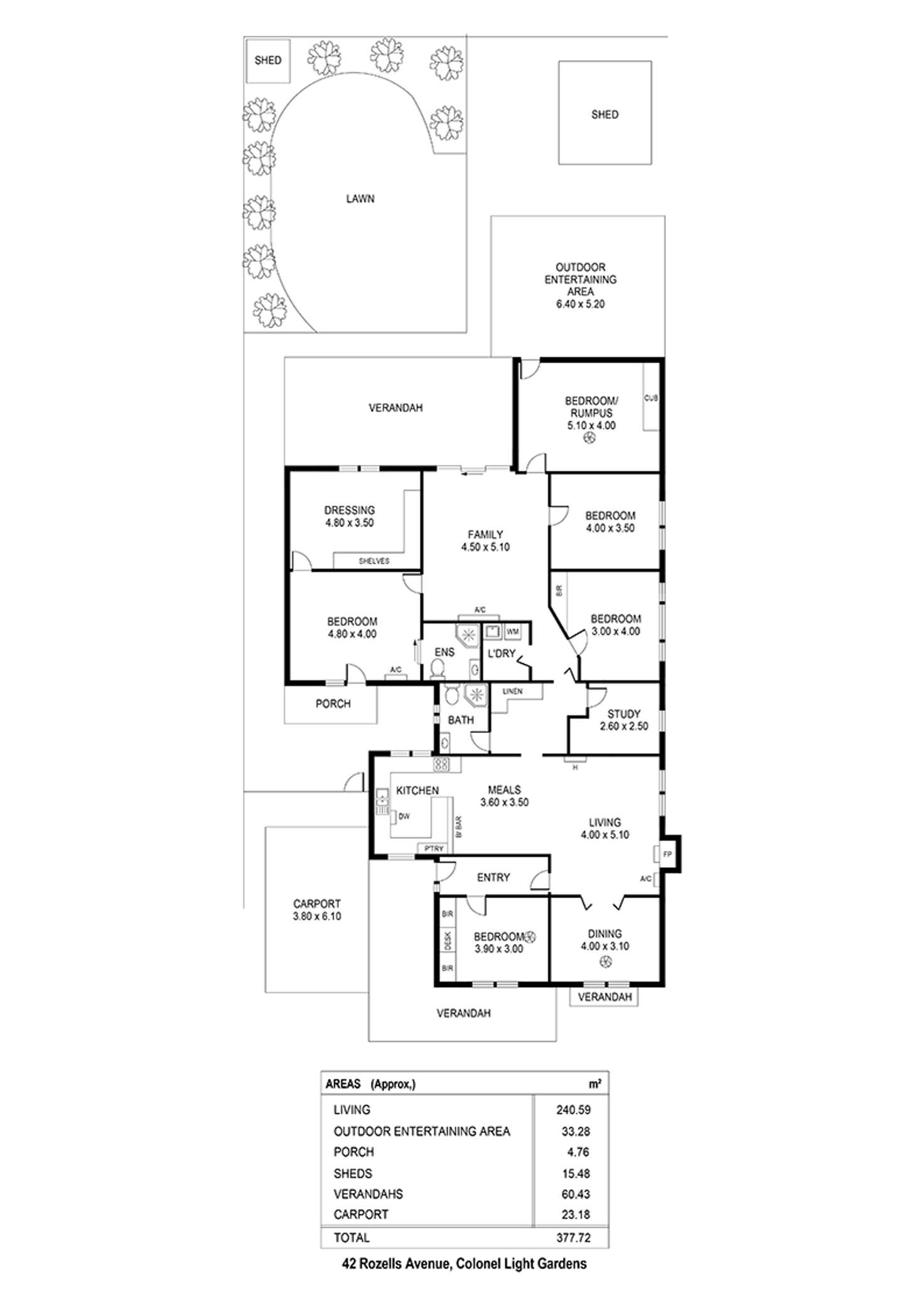 Floorplan of Homely house listing, 42 Rozells Avenue, Colonel Light Gardens SA 5041