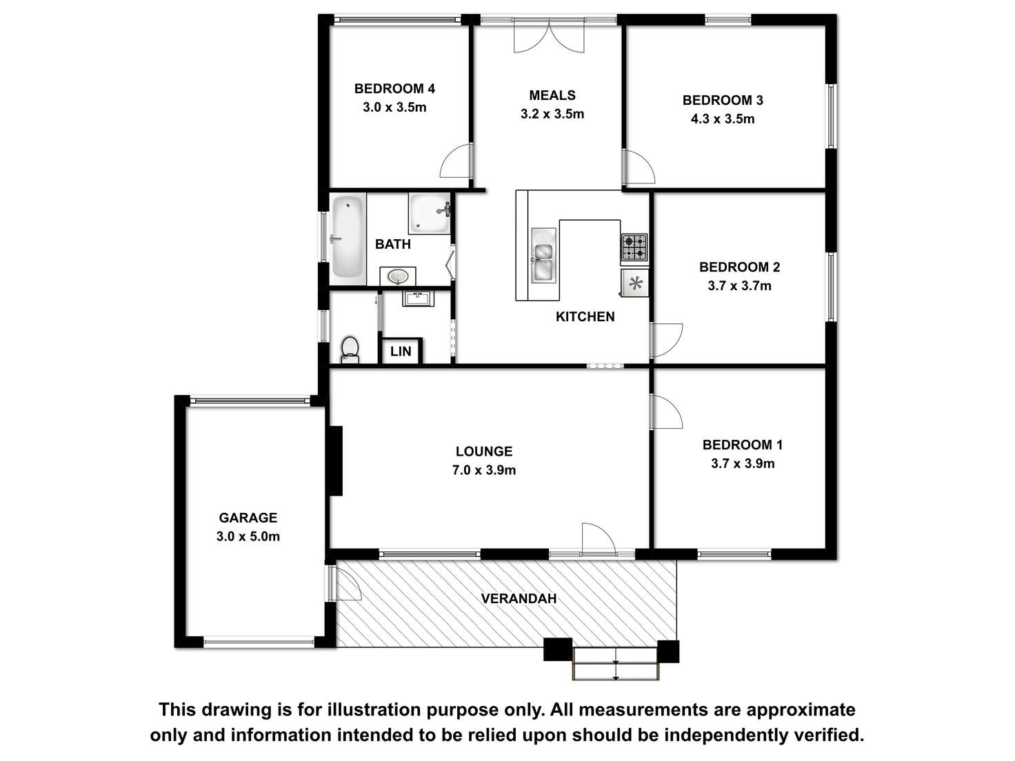 Floorplan of Homely house listing, 77 Gordon Street, Naracoorte SA 5271