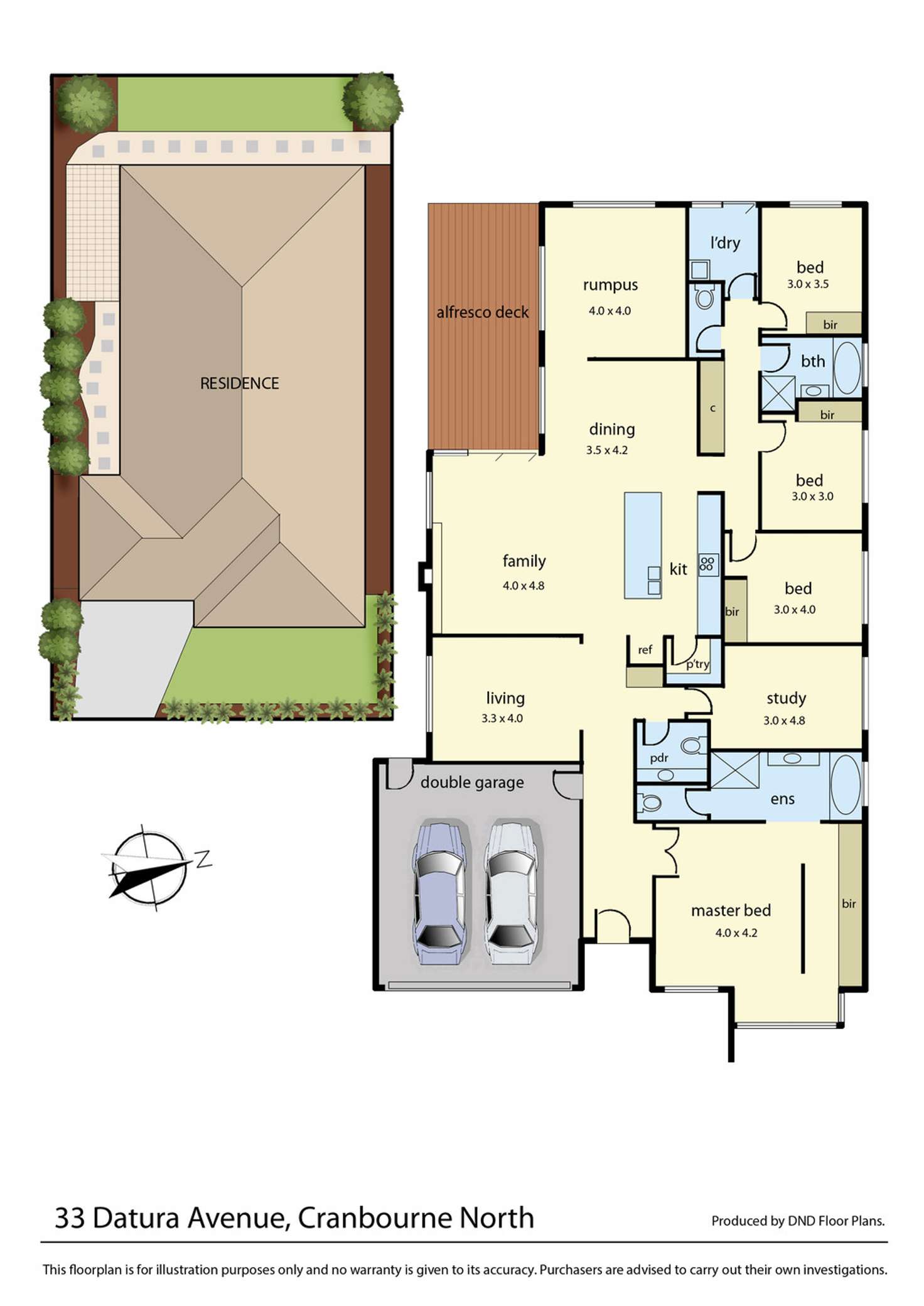 Floorplan of Homely house listing, 33 Datura Avenue, Cranbourne North VIC 3977