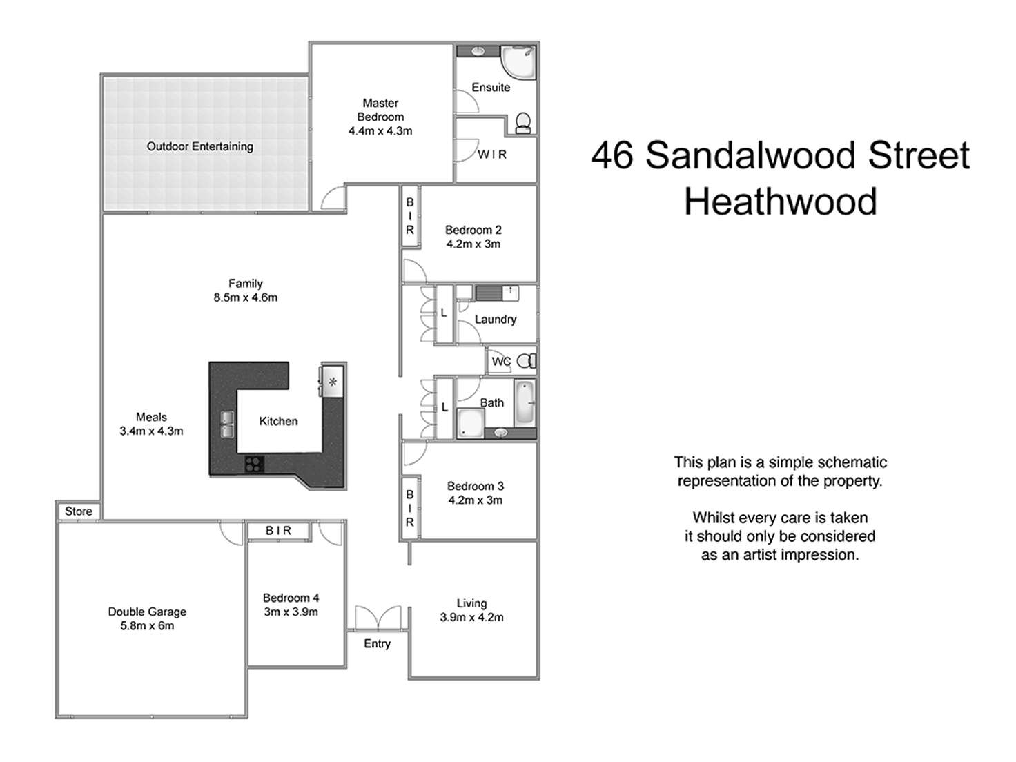 Floorplan of Homely house listing, 46 Sandalwood St, Heathwood QLD 4110