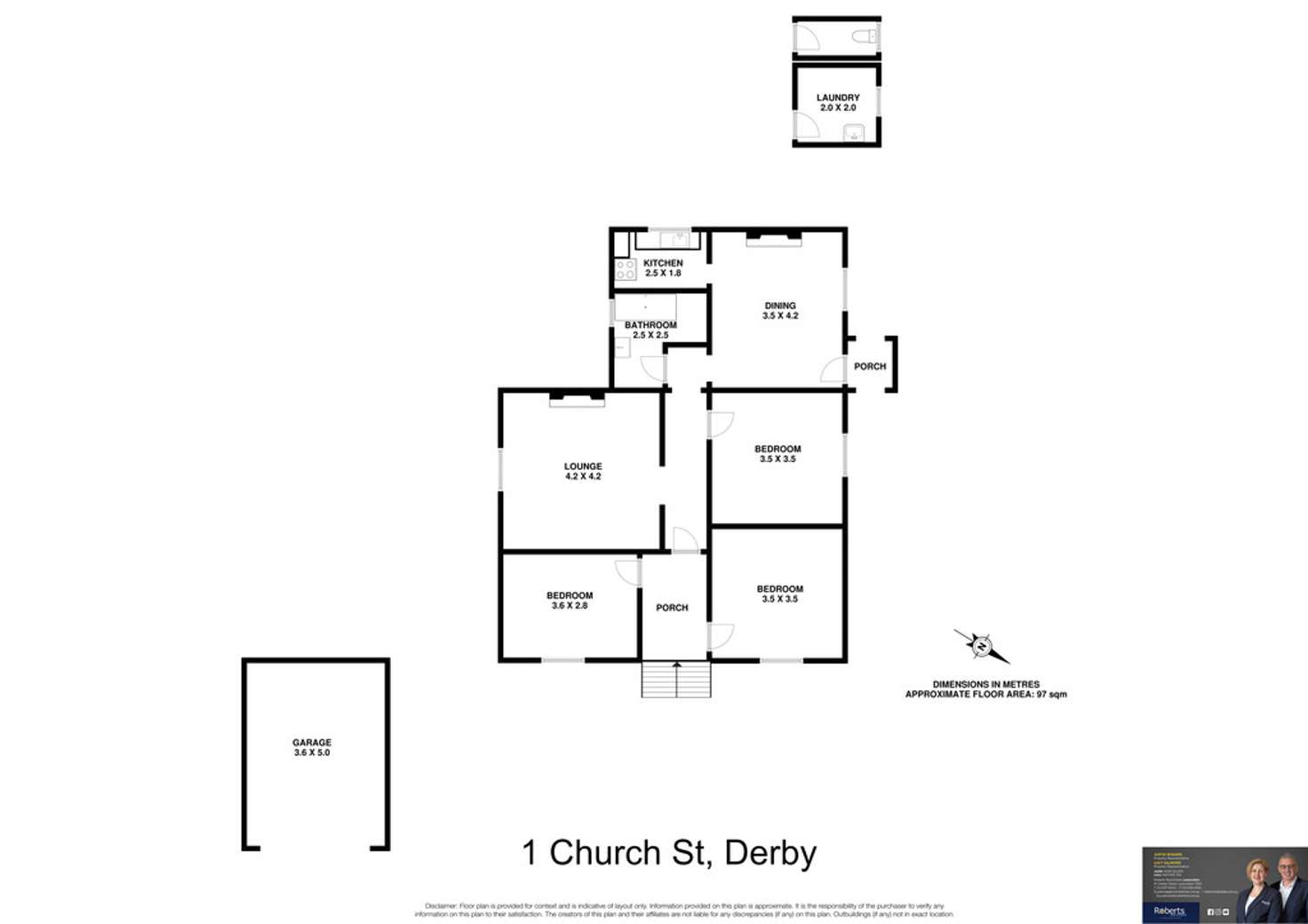 Floorplan of Homely house listing, 1 Church Street, Derby TAS 7264