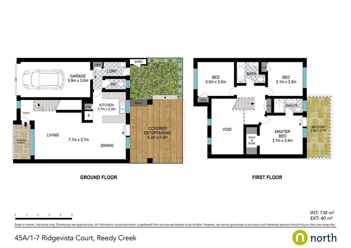 Floorplan of Homely townhouse listing, 45A/1-7 Ridgevista Court, Reedy Creek QLD 4227