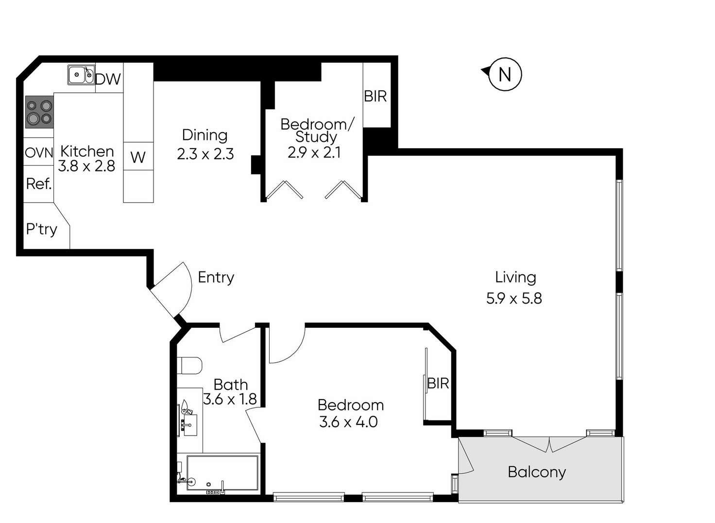 Floorplan of Homely apartment listing, 9c/27-37 Russell Street, Melbourne VIC 3000