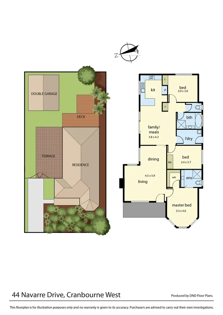 Floorplan of Homely house listing, 44 Navarre Drive, Cranbourne West VIC 3977