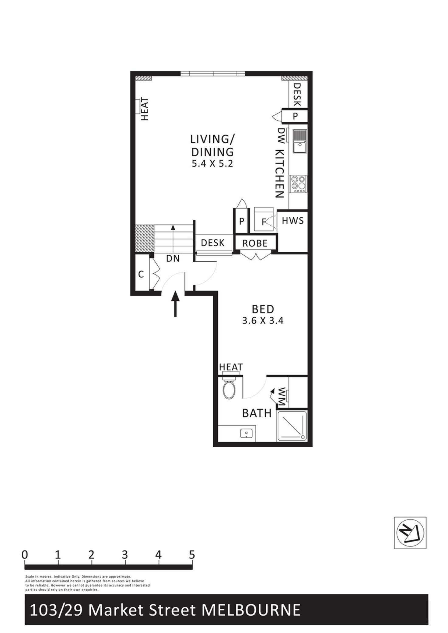 Floorplan of Homely apartment listing, 103/29 Market Street, Melbourne VIC 3000