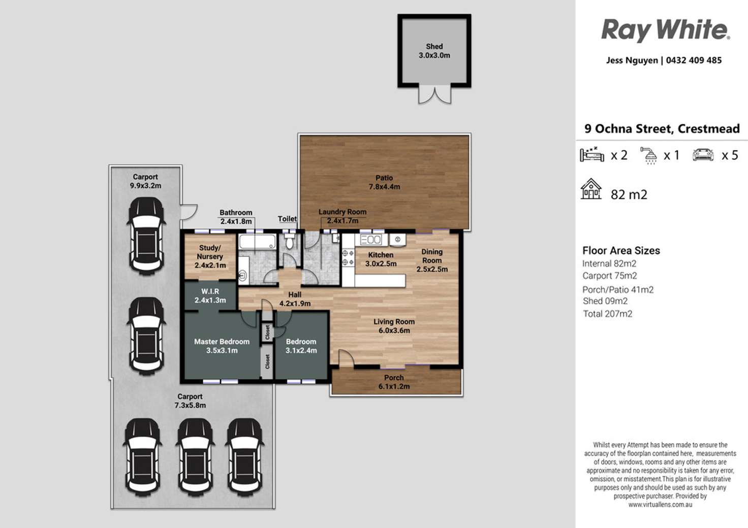 Floorplan of Homely house listing, 9 Ochna Street, Crestmead QLD 4132