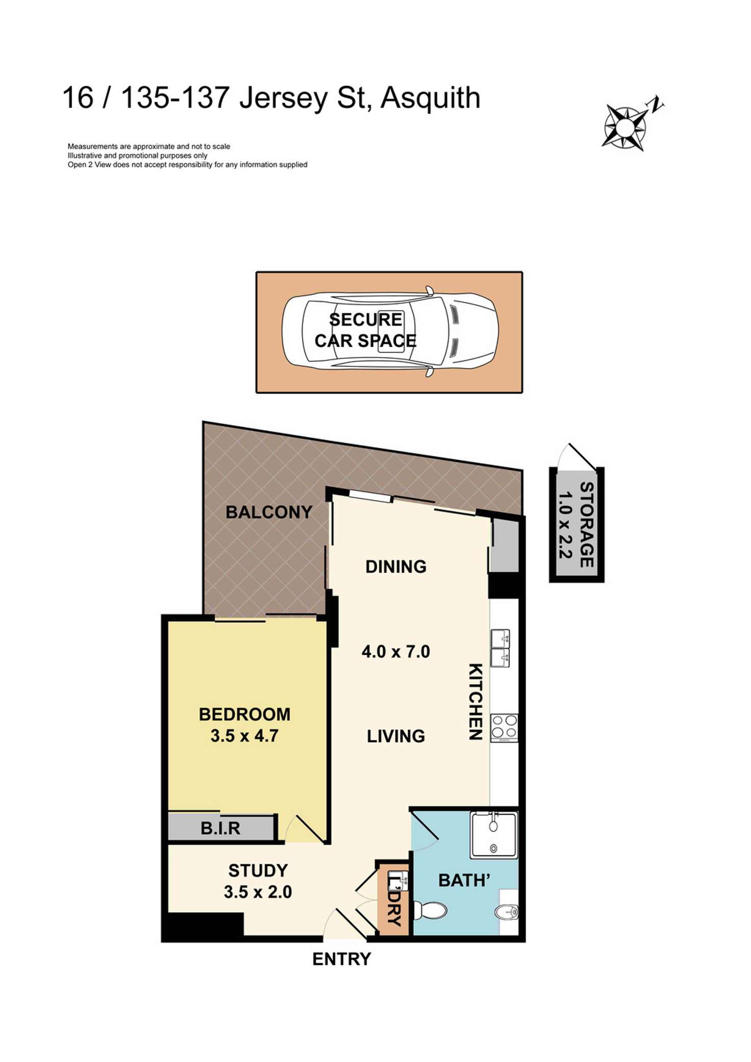 Floorplan of Homely apartment listing, 16/135-137 Jersey Street North, Asquith NSW 2077