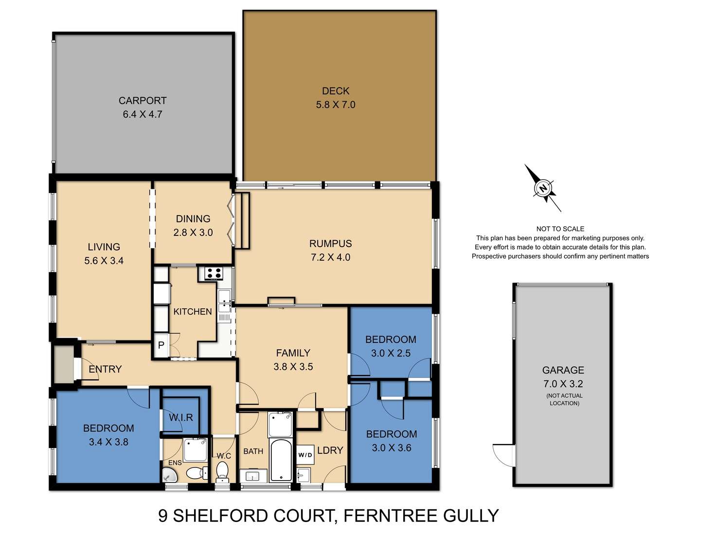 Floorplan of Homely house listing, 9 Shelford Court, Ferntree Gully VIC 3156