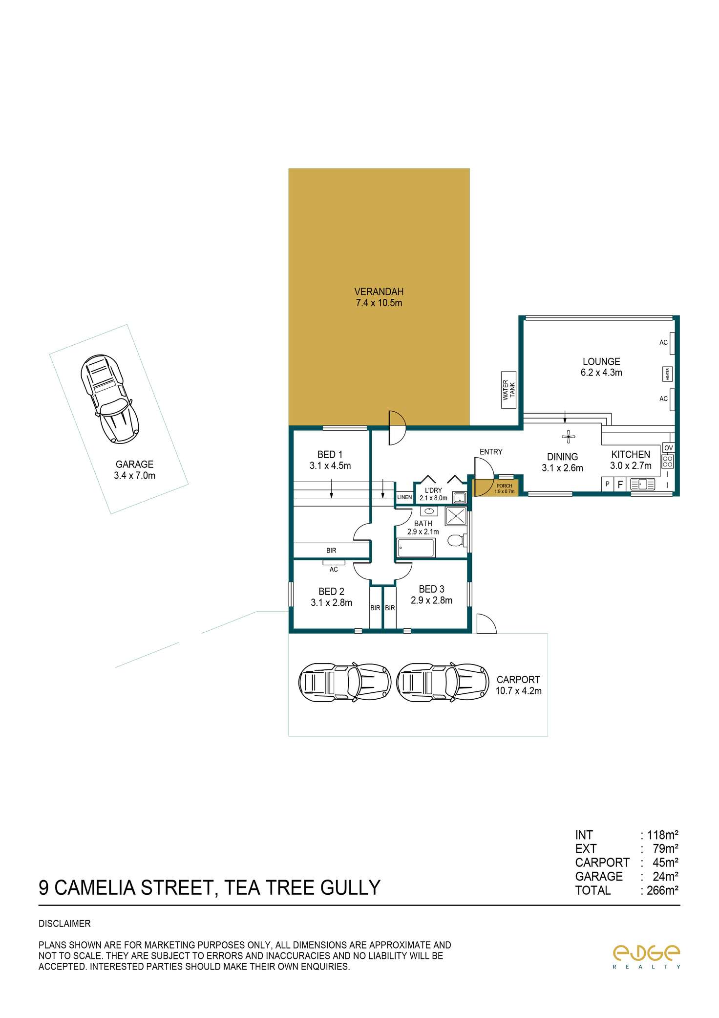 Floorplan of Homely house listing, 9 Camelia Street, Tea Tree Gully SA 5091