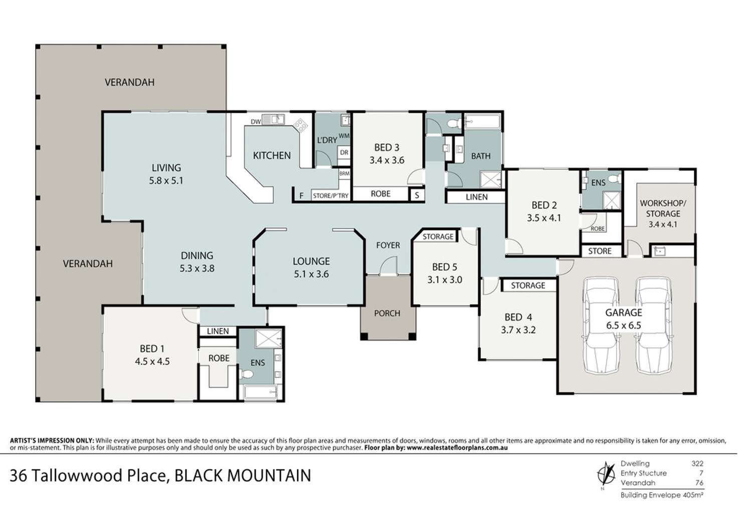 Floorplan of Homely house listing, 36 Tallowwood Place, Black Mountain QLD 4563