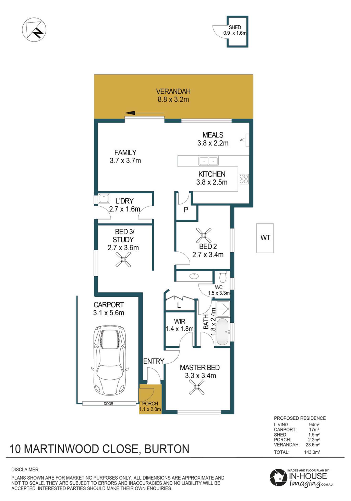Floorplan of Homely house listing, 10 Martinwood Close, Burton SA 5110