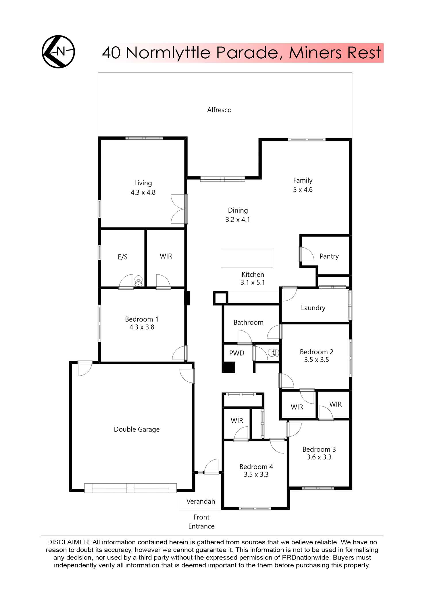 Floorplan of Homely house listing, 40 Normlyttle Parade, Miners Rest VIC 3352