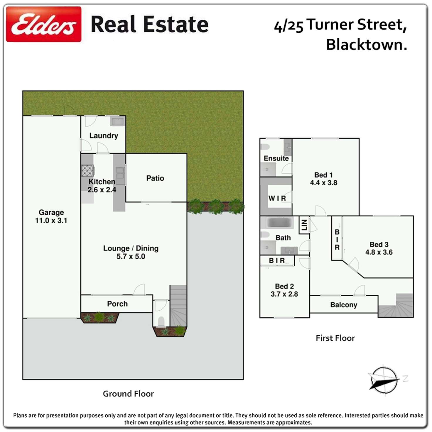 Floorplan of Homely townhouse listing, 4/25 Turner Street, Blacktown NSW 2148