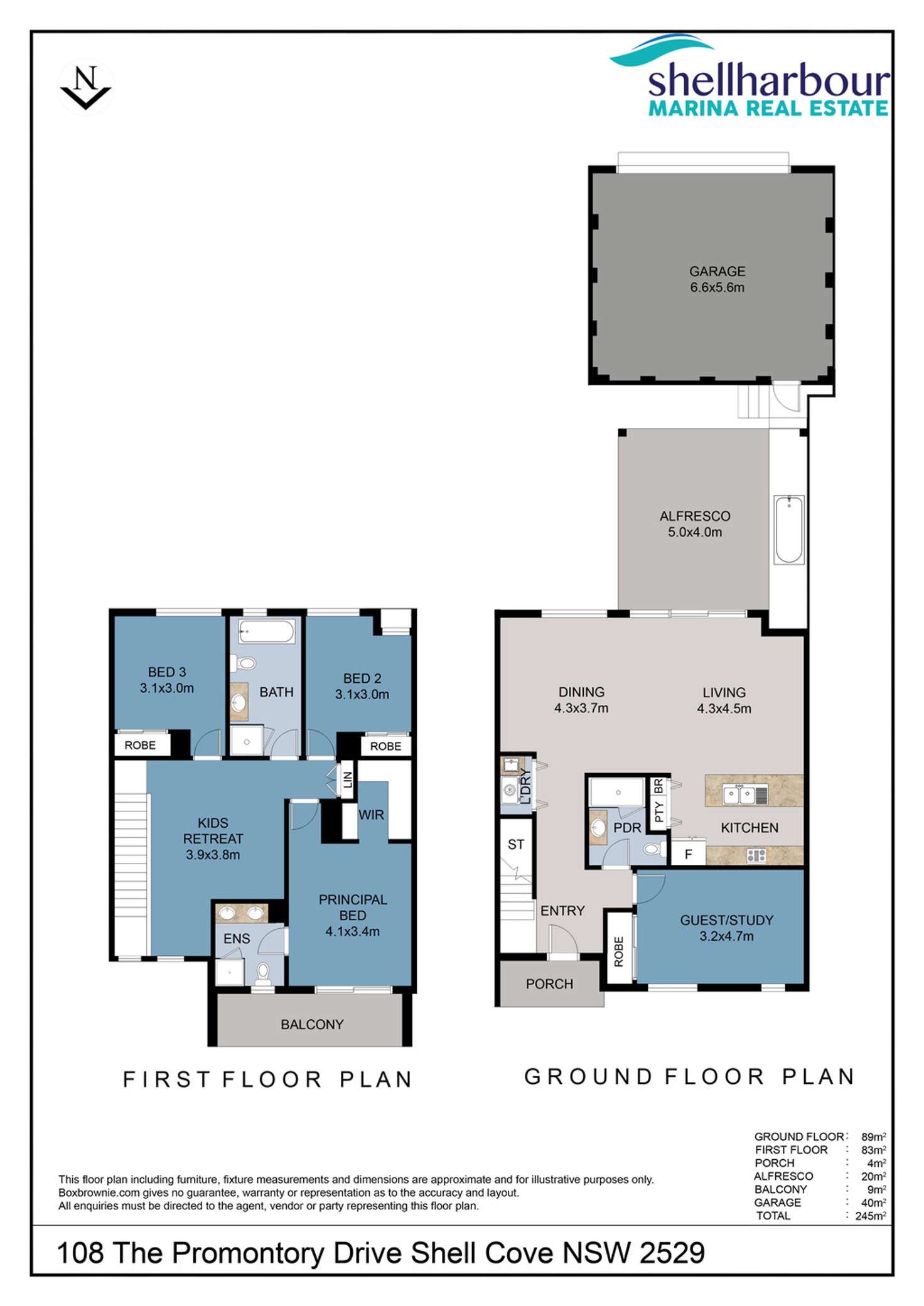 Floorplan of Homely townhouse listing, 108 The Promontory Drive, Shell Cove NSW 2529