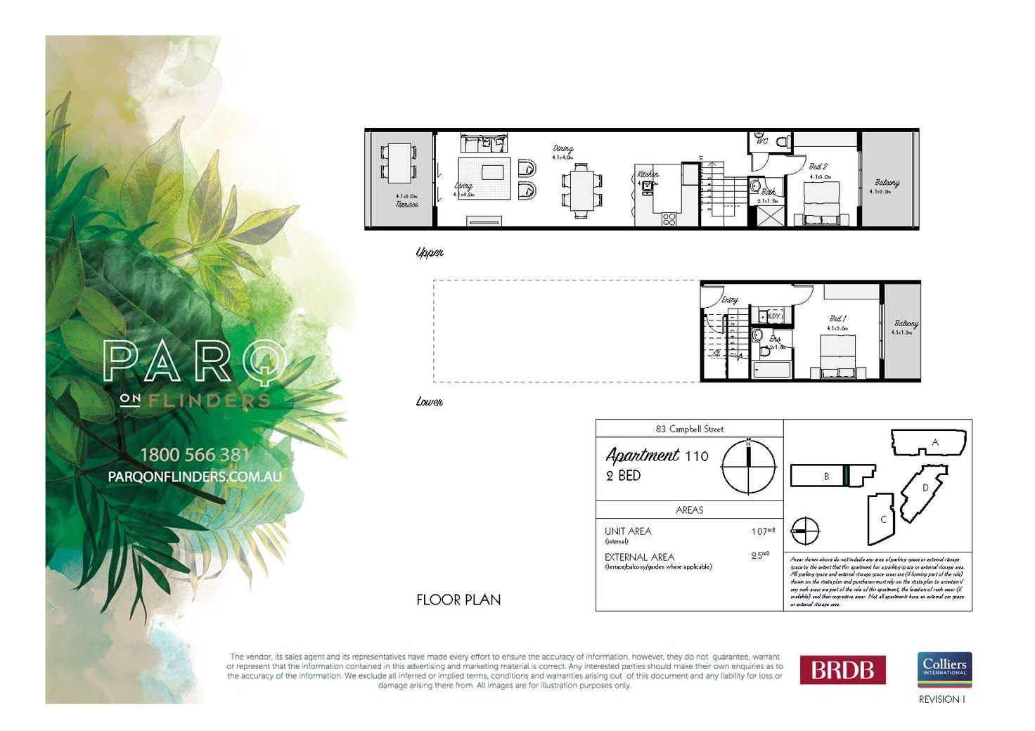 Floorplan of Homely apartment listing, 110/83 Campbell Street, Wollongong NSW 2500