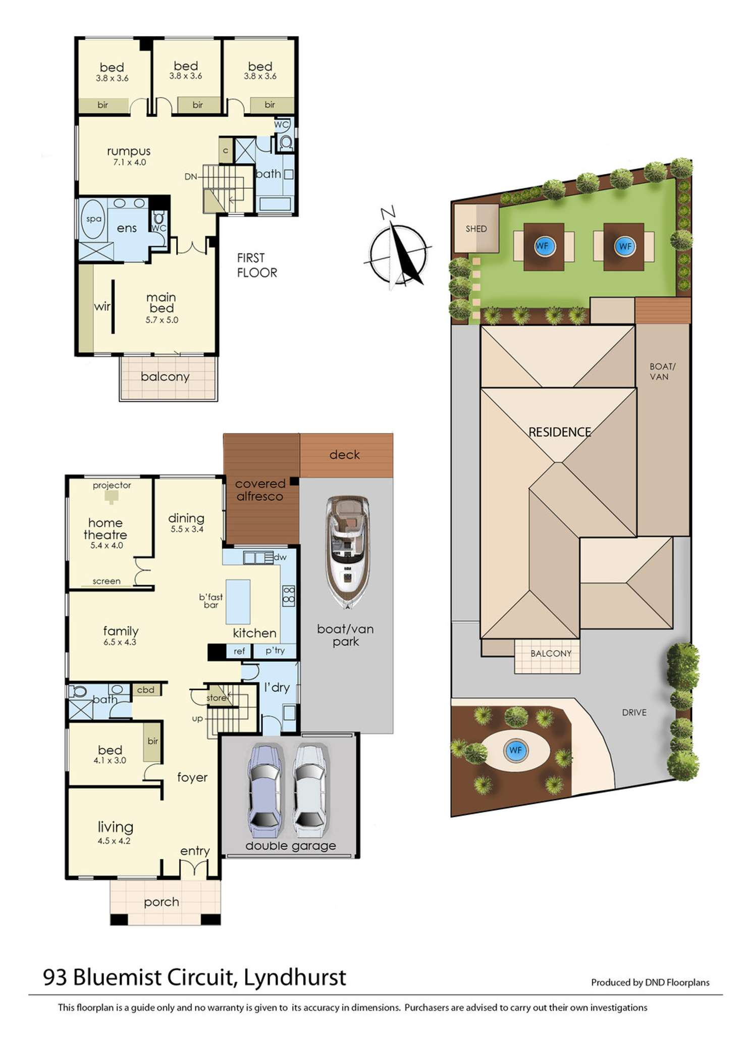 Floorplan of Homely house listing, 93 Bluemist Circuit, Lyndhurst VIC 3975