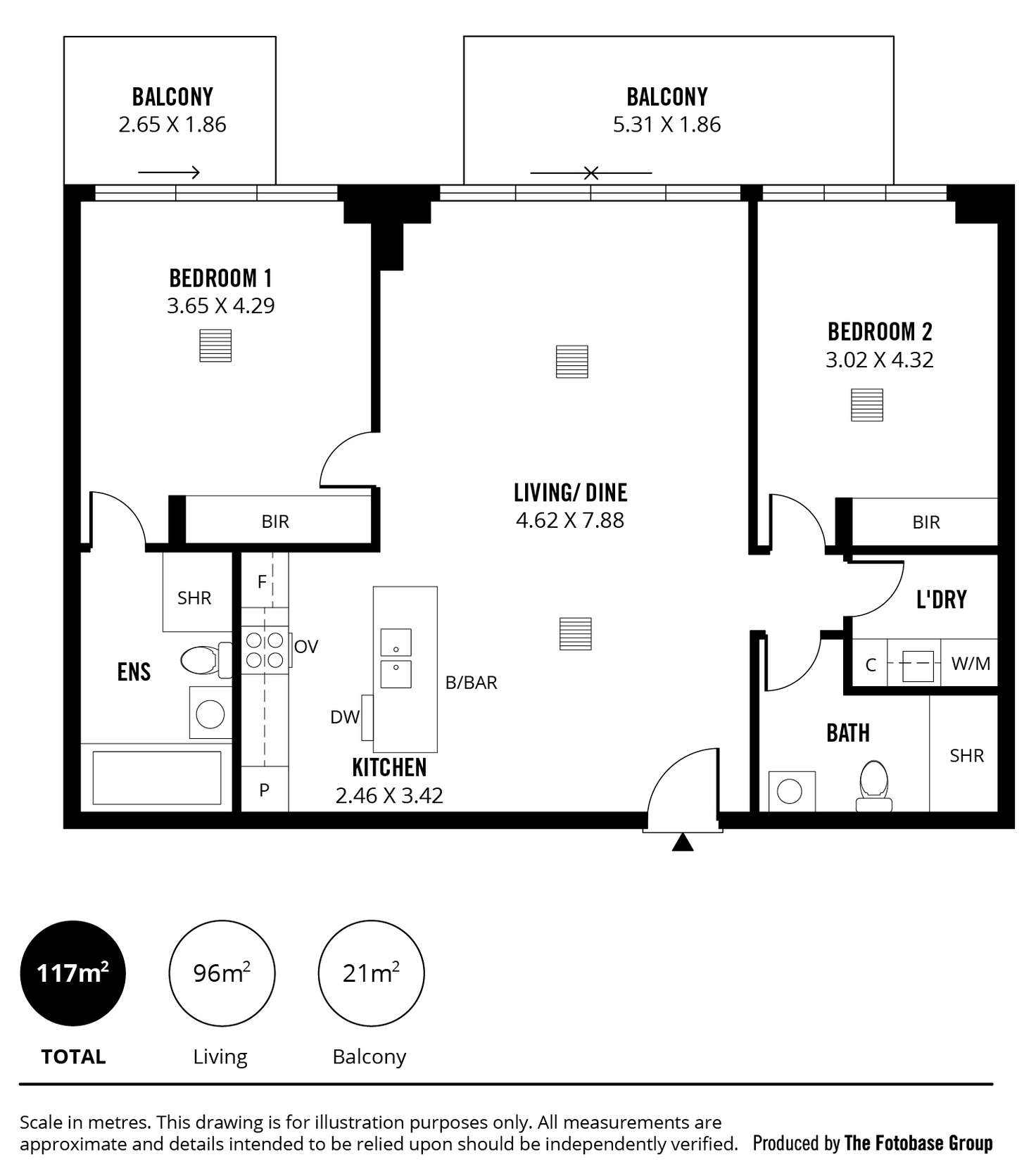 Floorplan of Homely apartment listing, 58/223 North Terrace, Adelaide SA 5000