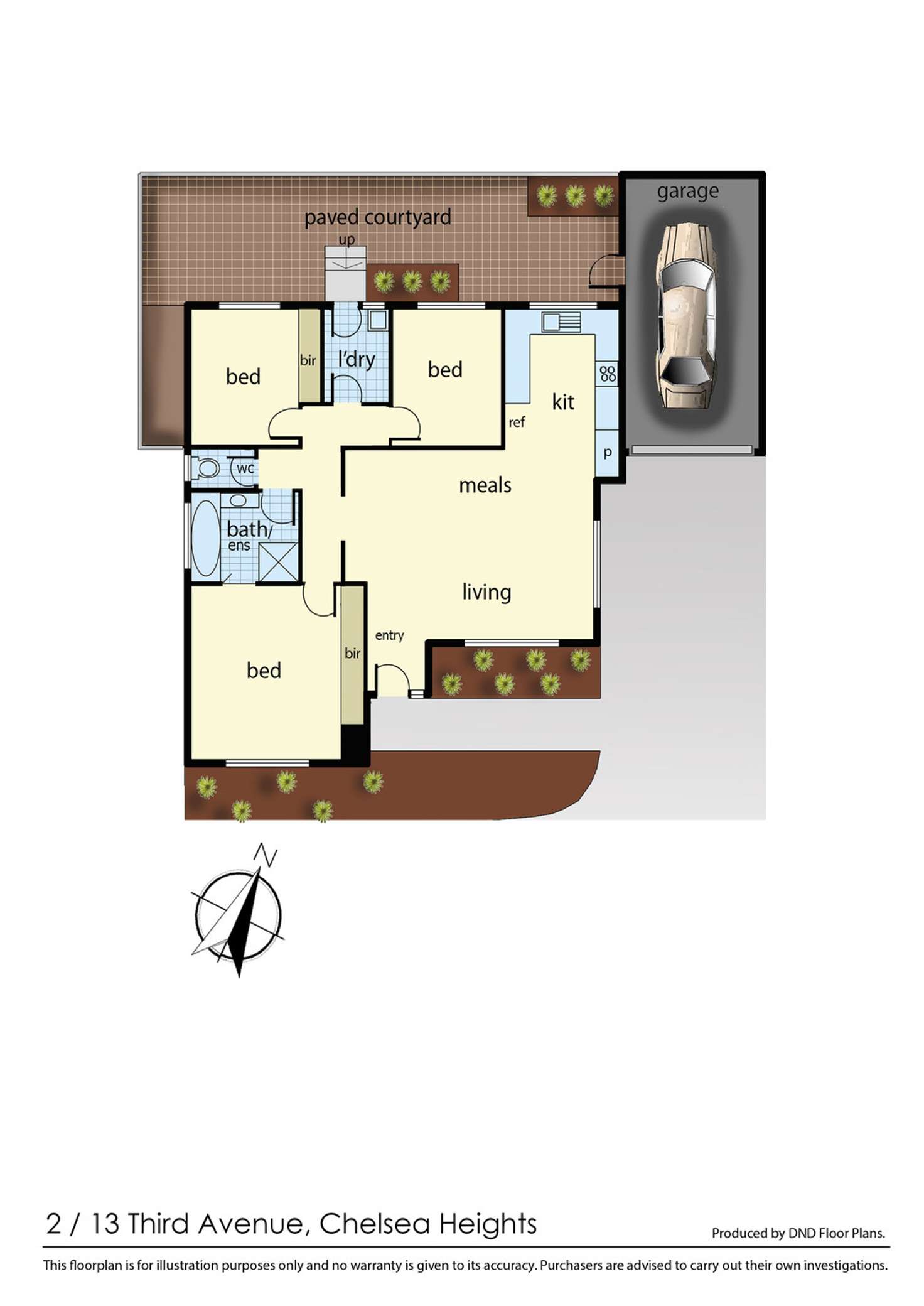 Floorplan of Homely unit listing, 2/13 Third Avenue, Chelsea Heights VIC 3196