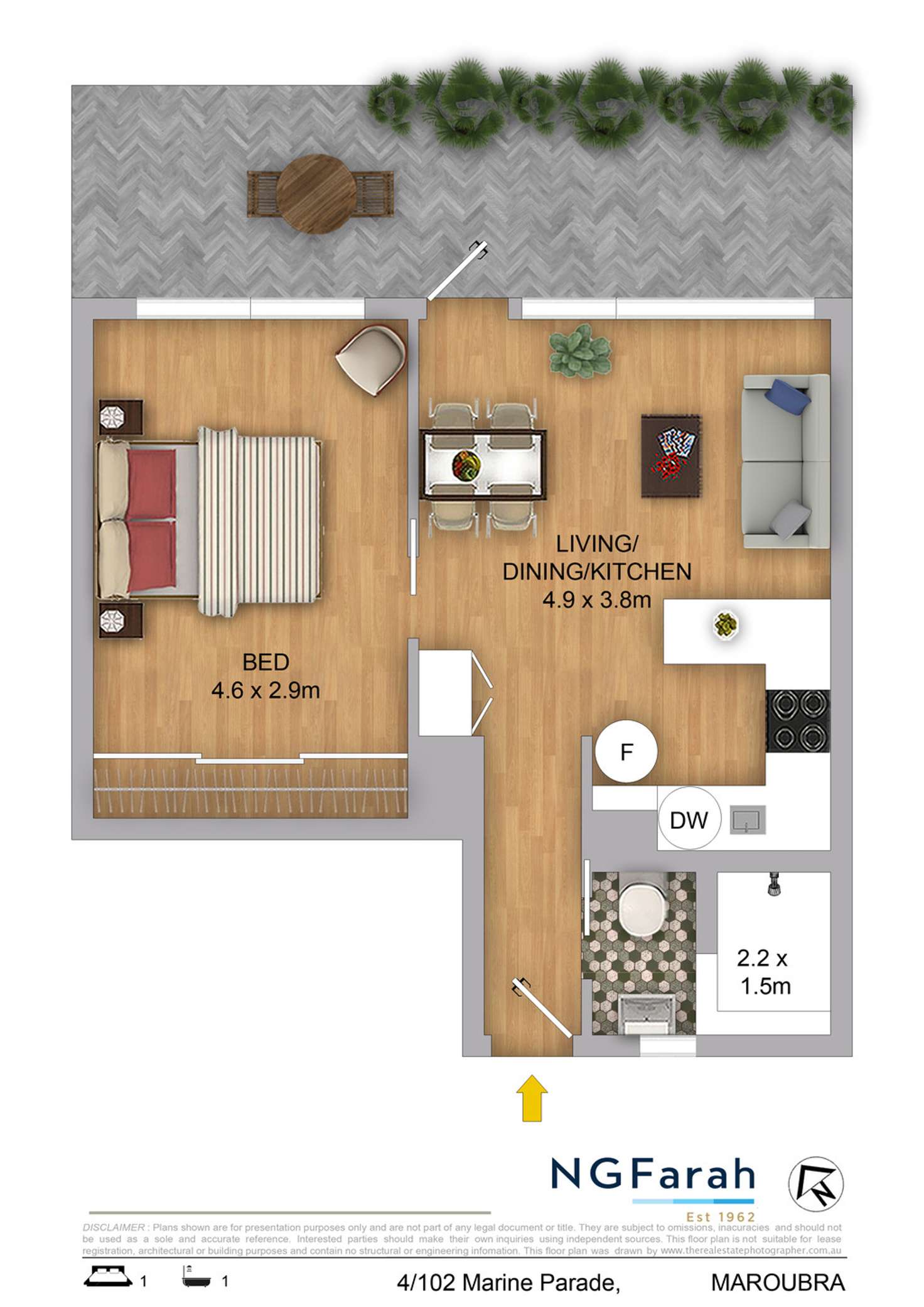 Floorplan of Homely apartment listing, 4/102 Marine Parade, Maroubra NSW 2035