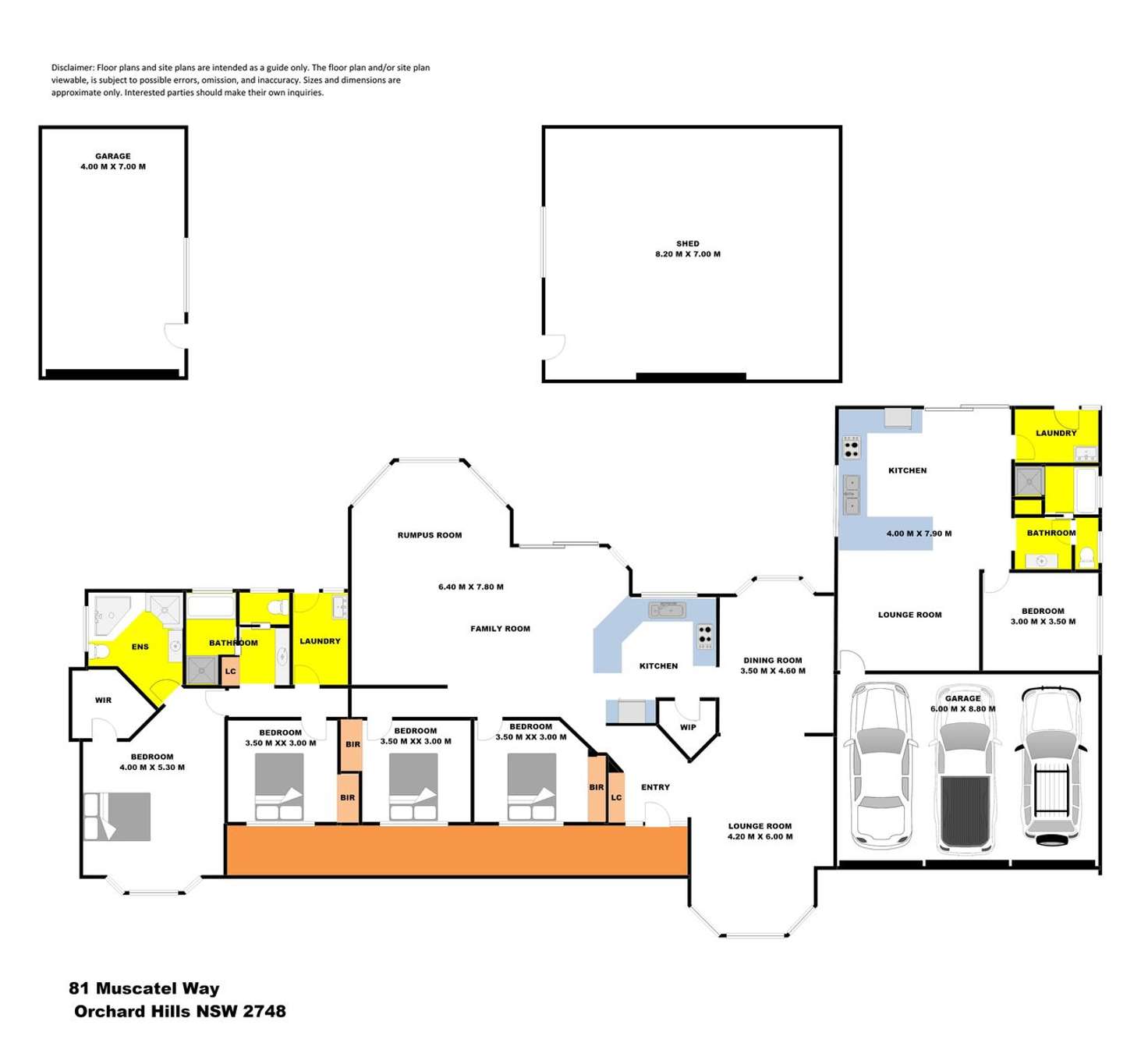 Floorplan of Homely house listing, 81 Muscatel Way, Orchard Hills NSW 2748