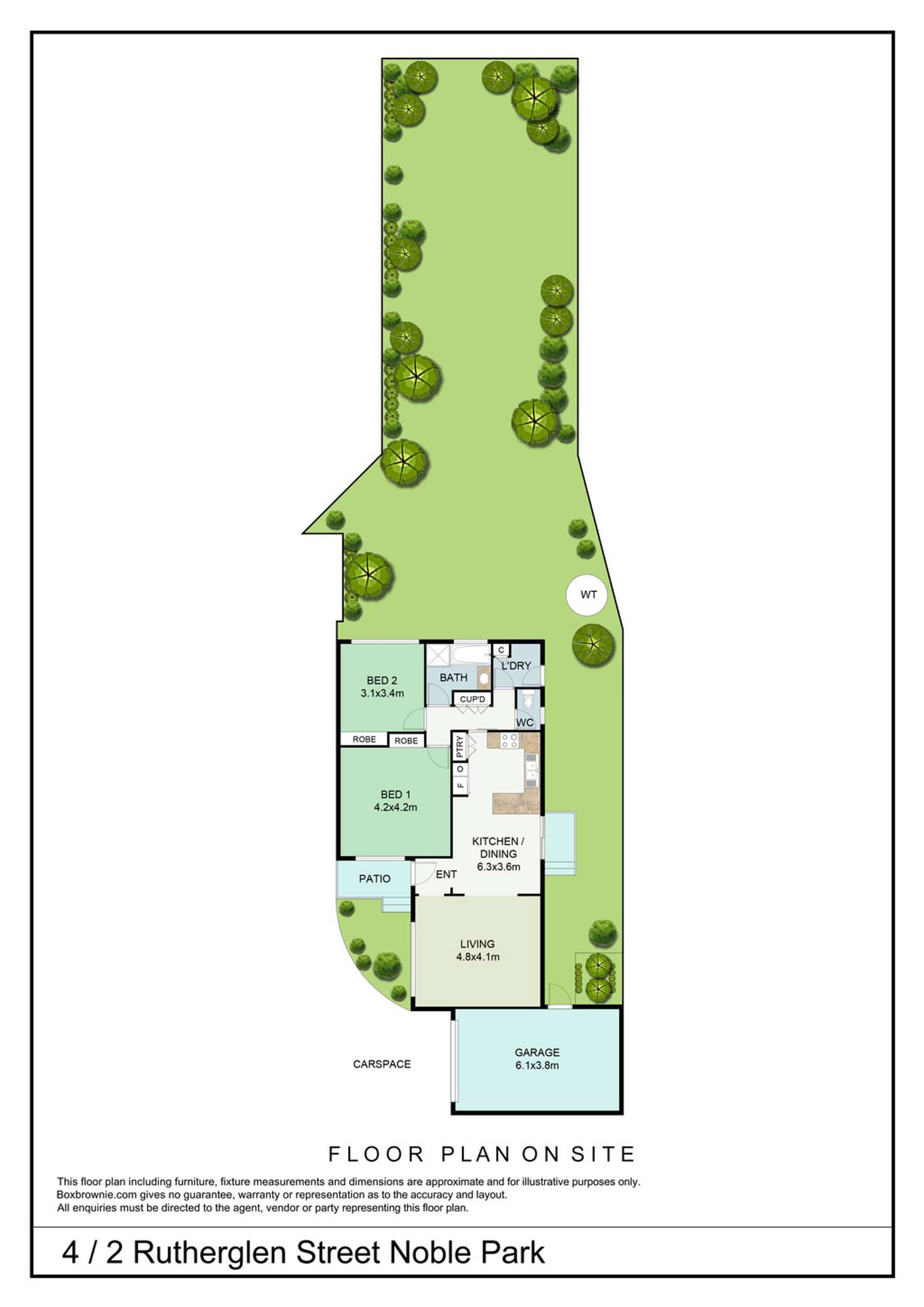 Floorplan of Homely unit listing, 4/2 Rutherglen Street, Noble Park VIC 3174