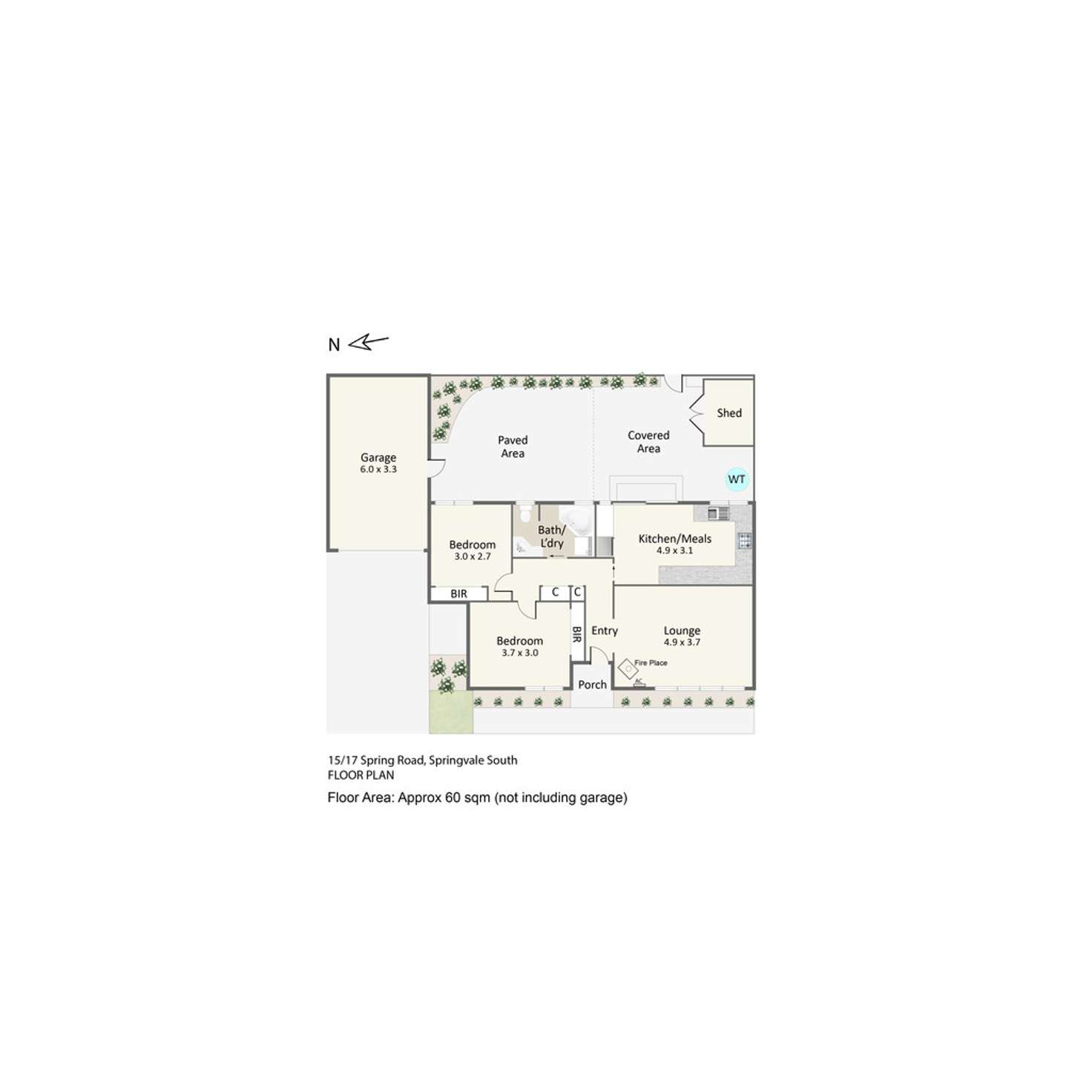 Floorplan of Homely unit listing, 15/17 Spring Road, Springvale South VIC 3172