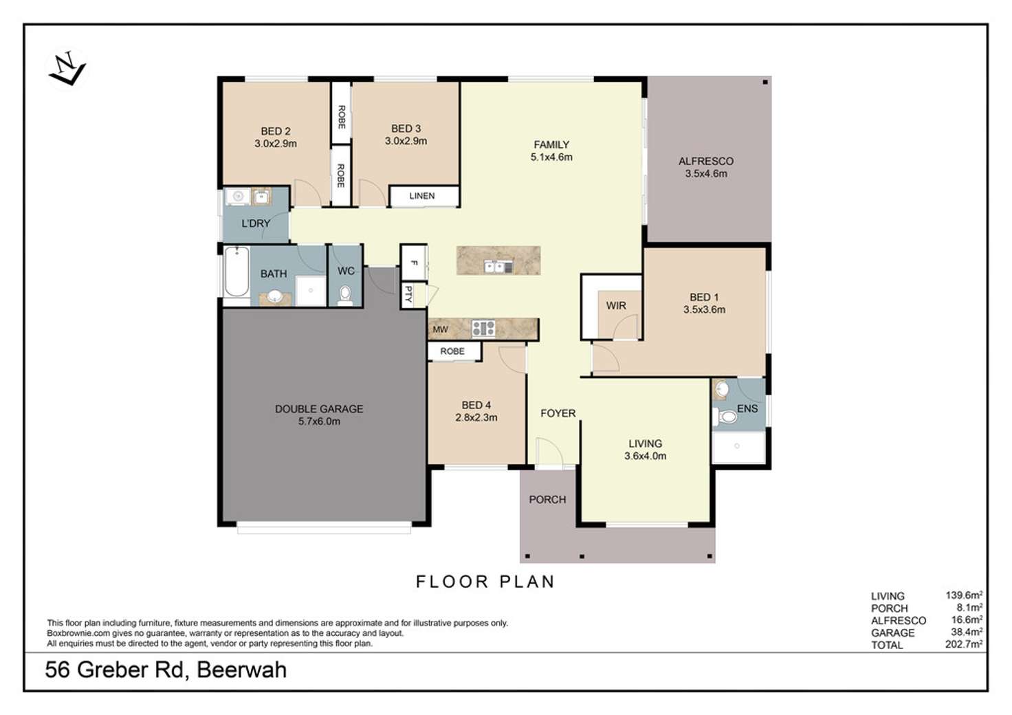 Floorplan of Homely house listing, 56 Greber Road, Beerwah QLD 4519