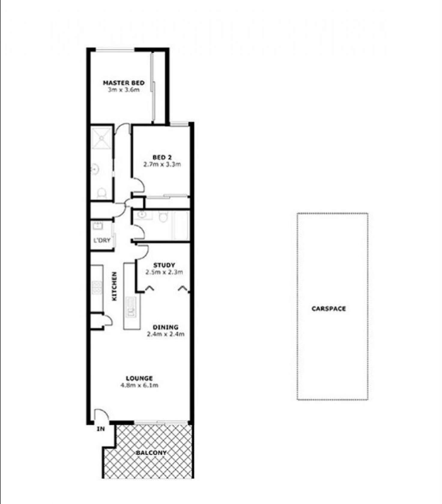 Floorplan of Homely apartment listing, 12/27 Berwick Street, Fortitude Valley QLD 4006