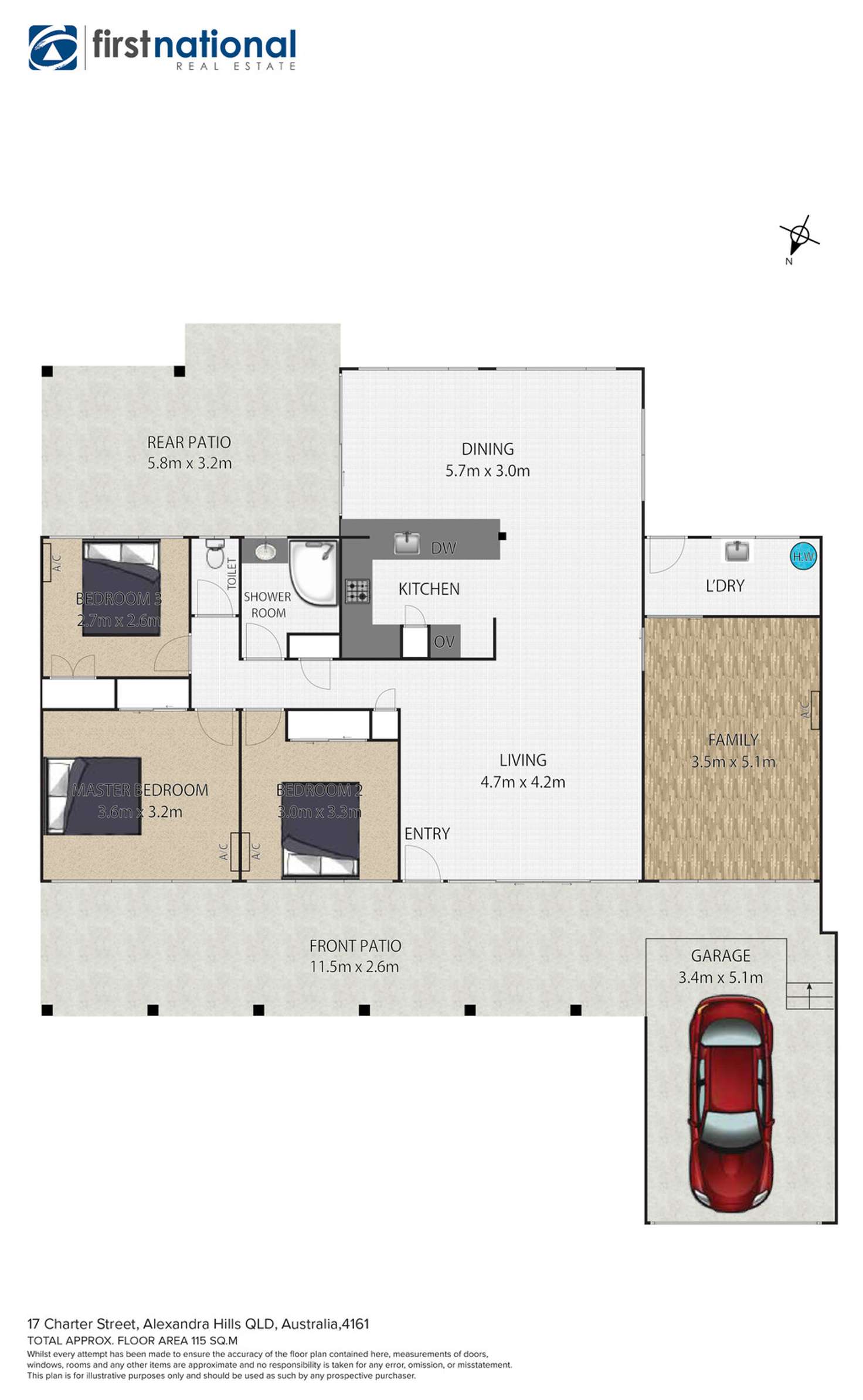 Floorplan of Homely house listing, 17 Charter Street, Alexandra Hills QLD 4161