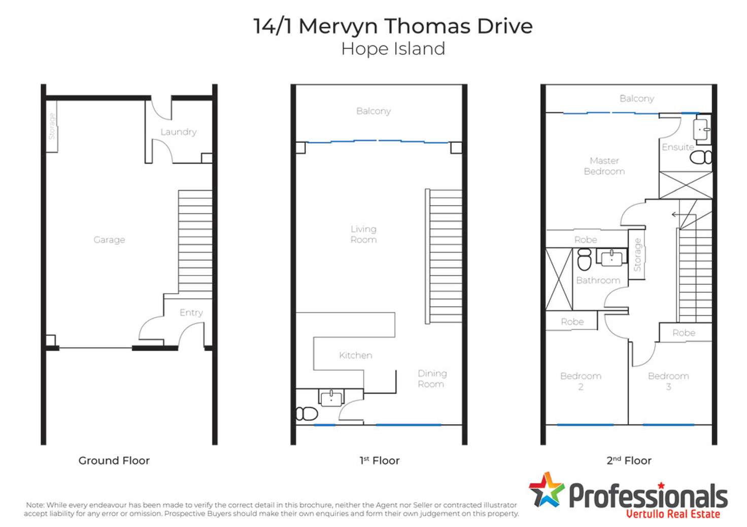 Floorplan of Homely townhouse listing, 14/1 Mervyn Thomas Drive, Hope Island QLD 4212